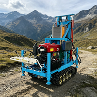 MIKTON MKD-180L Foreuse de puits d'eau diesel portable sur chenilles, profondeur max. 180 m, moteur de pompe contrôlé par PLC, double usage
