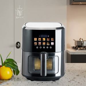 หม้อทอดไร้น้ำมันสแตนเลสสีเทาพร้อมหน้าต่างที่สามารถมองเห็นได้1700W 6.5L OEM ดีไซน์ใหม่ - Product Image 1