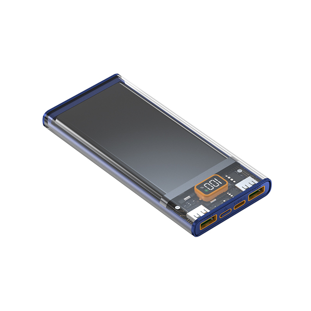 Transparent Power Bank 10000mah Mobile Cell Phone Portable Powerbank for Iphone
