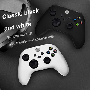 ปลอกซิลิโคนสำหรับคอนโทรลเลอร์เกม Xbox Series X S ฝาหลังป้องกันสีขาวดำ - Product Image 2