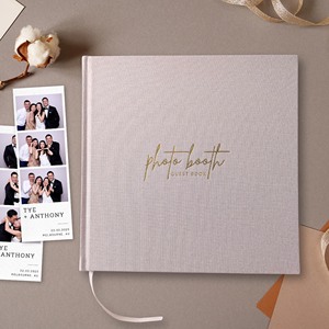 Vente en gros d'album de scrapbooking pour bébé mariage à couverture rigide personnalisé 4x6 Album photo en lin avec autocollant Livre de photomaton - Product Image 2