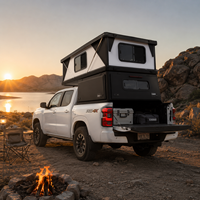 Coque de camping-car en aluminium résistante aux intempéries pour camionnette, tente de toit rigide à levage vertical, pour voyages en plein air et aventures en terre inconnue