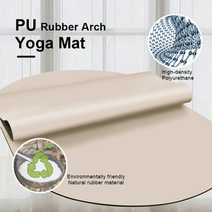 Tapete de Yoga y Pilates Sansd Beige, Muy Popular, Arqueado, de Color Sólido, Forma de Cápsula Ovalada, Antideslizante, con Logotipo Personalizado, de Goma PU Deportiva de 5 mm de Grosor - Product Image 2
