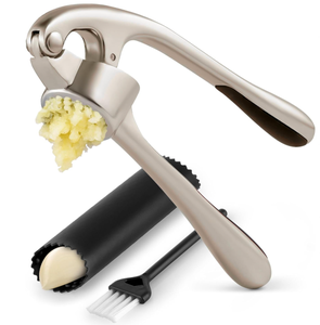 Presse-<span class=keywords><strong>ail</strong></span> Premium avec poignée ergonomique souple, outil à hacher l'<span class=keywords><strong>ail</strong></span>, éplucheur et brosse à <span class=keywords><strong>ail</strong></span> en silicone, facile à presser et à nettoyer - Product Image 1