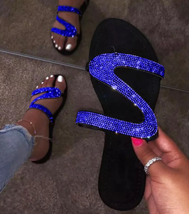 Scarpe Casual da <span class=keywords><strong>donna</strong></span> con strass scarpe da spiaggia basse casual infradito di <span class=keywords><strong>grandi</strong></span> dimensioni per <span class=keywords><strong>donna</strong></span> <span class=keywords><strong>taglie</strong></span> forti <span class=keywords><strong>sandali</strong></span> da <span class=keywords><strong>donna</strong></span> - Product Image 3