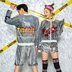 New Stage Wear Costume de danse <span class=keywords><strong>Jazz</strong></span> DS pour hommes et femmes Costume de performance Paillettes - Product Image 2