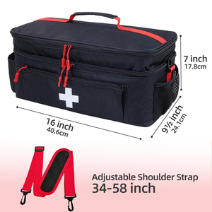 <span class=keywords><strong>Sac</strong></span> Organisateur de Pilules à Double Couche Vide avec Fermeture Éclair Verrouillable et Séparateur Ajustable – Étui de Voyage pour Médicaments - Product Image 4