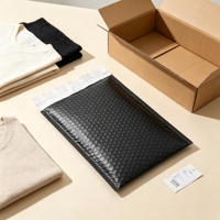 Sacs d'expédition en mousse de polyuréthane vert olive mat, personnalisables avec logo imprimé, rembourrés, recyclables, résistants aux chocs, enveloppes à bulles pour