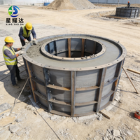 Coffrage en acier revêtu sur mesure / Moule à béton résistant à l'eau pour la construction de puits et le renforcement du béton