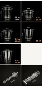 Mini coupelles jetables en plastique transparentes pour desserts, amuse-gueules, yaourts et glaces – Idéales pour les fêtes et la dégustation - Product Image 4