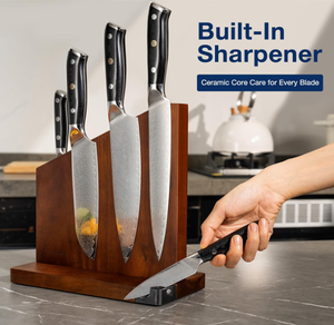 حامل سكاكين مغناطيسي خشبي من خشب الأكاسيا بتصميم جديد من FSC - Product Image 3