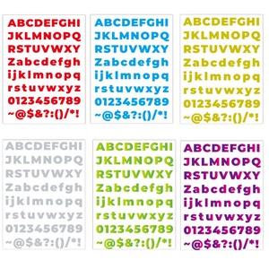 קבוע מדבקה דקורטיבית אותיות זהב אותיות אותיות מותאמות אישית חבילת הדפסה ויניל כסף אנגלית מדבקות - Product Image 3