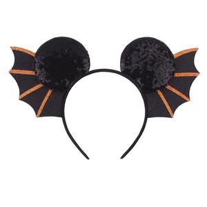 Groothandel Halloween Schattige Dame Hoofd Gesp Demon Vleermuis Vleugel Cartoon Unisex Pailletten Glitter Mode Haaraccessoires Dans Hoofdband - Product Image 2