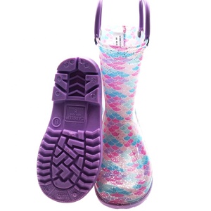 Venta caliente brillante chico PVC Botas de <span class=keywords><strong>lluvia</strong></span> de luz peso impermeable de moda Botas de <span class=keywords><strong>lluvia</strong></span> para niños - Product Image 5