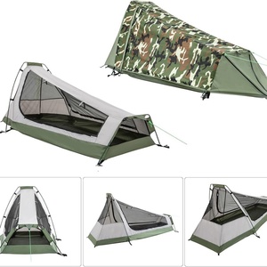 Tenda da Escursionismo Premium per Una Persona con Punti di Ancoraggio Rinforzati per Ambienti Ventosi, Rifugio Tattico per Addestramento e Sopravvivenza - Product Image 4