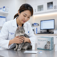 Bandelette de test antigénique pour chat à base de protéines d'amidon et d'or colloïdal pour le diagnostic d'inflammation, test SAA, détection rapide, sensible et précise