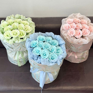Nouveau mariage éternel Bouquet papillon cadeau ruban tissu dentelle titulaire tenant <span class=keywords><strong>Cindy</strong></span> Rose Bouquet dans la main - Product Image 3