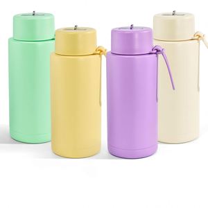 Custom Logo 34oz 304 Stainless Steel Insulated Vacuum Flask Leakproof <b>Lid</b> 12-24hr Thermal Insulation <b>Reusable</b> for Camping - Product Image 1