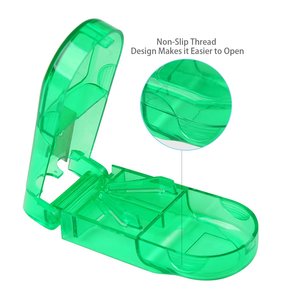 Tragbare plastische Medizin Pille Lagerung mit Cutter Mini Pille Box Split Box Tablet Container Schneiden von Medikamenten - Product Image 4