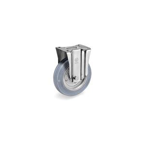 TELLURE ROTA - 235706 Roues en caoutchouc non marquantes, disques en acier embouti, support fixe type NL-largeur de la roue 50mm, ø 200 mm (Qté 2 - Product Image 1