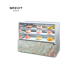 Vitrine réfrigérée <span class=keywords><strong>ouverte</strong></span> BREVIT pour <span class=keywords><strong>boulangerie</strong></span>, réfrigérateur à sandwichs portable, armoire de refroidissement commerciale pour gâteaux avec éclairage LED - Product Image 2