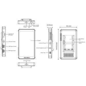 FEEL WORLD PS6 4K HDMI-Kamera <span class=keywords><strong>monitor</strong></span> OEM/ODM-Service 5,5 "OLED-Touchscreen-<span class=keywords><strong>Monitor</strong></span> mit vertikaler horizontaler Drehung - Product Image 6