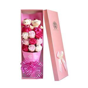 Ramo de Rosas de Alta Calidad para el Día de la Madre, Caja de Regalo con Oso de Rosas Rojas para el Día de San Valentín - Product Image 2
