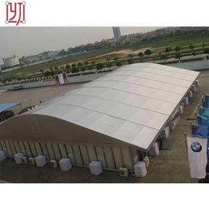 Tente de réception en aluminium de forme arquée 10x20m pour salon automobile, grande tente structurelle arquée pour événements - Product Image 5
