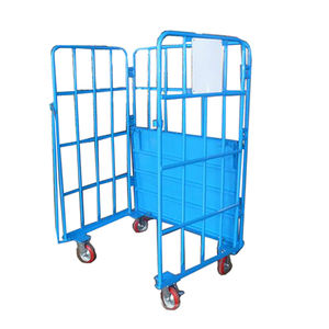 चीन कारखाने की आपूर्ति बंधनेवाला घोंसले के शिकार रसद गाड़ी ट्राली स्टील धातु कोरियाई शैली जुदा करने योग्य रोल पिंजरे - Product Image 5