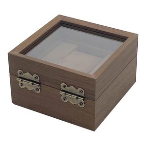 Black Walnut Square Wooden Single <b>Watch</b> Box-Luxury Gift Packaging Storage <b>Case</b> with Display Lid Shock Resistant & Eco-Friendly - Product Image 4