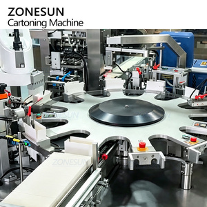 ZONESUN ZS-MSZH10 Automatic Vertical Vial Glass Bottle Folding Box <b>Sealing</b> Packaging Cartoning Machine with Leaflet Insertion - Product Image 2