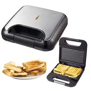 Machine à sandwichs automatique Anbolife pour la maison, 2 tranches, plaque antiadhésive, gaufrier, gril électrique, <span class=keywords><strong>presse</strong></span> à sandwichs - Product Image 5
