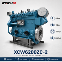 Moteur diesel marin SCDC Weichai XCW6200ZC-5 828 kW 1000 tr/min Tier II, alternative au Yanmar 6EY18ALW pour bateaux de travail et remorqueurs