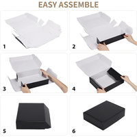 Boîtes de colisage en carton recyclé imprimées sur mesure, rose, noir, blanc, petites, pour vêtements, chaussettes, emballage pour petites entreprises