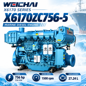 Moteur de propulsion marine X6170ZC756-5 556 kW 756 CV 1500 tr/min, 6 cylindres, refroidissement par eau, diesel, pour bateau de pêche, <span class=keywords><strong>remorqueur</strong></span> - Product Image 1