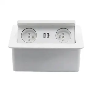 Factory Price French Socket Pop Up Child Safety Table Lamp Socket Portable Ac Extension Multiple Plug Socket