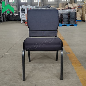 Silla de teatro entrelazada moderna, venta al por mayor, muebles de tela apilables baratos para iglesia, comedor, hotel y uso hospitalario - Product Image 5