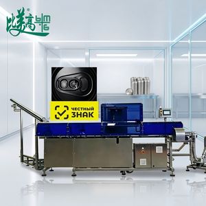 Machine de marquage laser à fibre entièrement automatique pour aluminium Easy Open End avec GS1 DataMatrix Conforme à Chestny Znak ASL BELGISI - Product Image 1