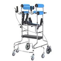 Déambulateur pliable à 8 roues anti-basculement pour adultes, pour la rééducation de la hémiplégie, l'entraînement à la marche des membres inférieurs, aide à la marche pour AVC et paralysie cérébrale