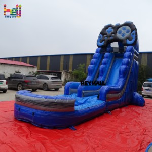Precio de fábrica <span class=keywords><strong>Juego</strong></span> Tema Tropical Water Park slip and Slide Blue Crush Pvc Waterslide Piscina inflable con toboganes para fiestas - Product Image 5