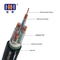 NH-YJV 5*70-240 Niederspannungs-Brandschutzkabel 0,6/1kV 5-adrig Sauerstofffreies Kupfer PVC Industrielles Stromkabel ISO9001/CCC für