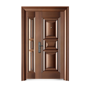 Puerta de Seguridad de Acero para Entrada Principal de Casa, Diseño de Puerta Exterior de Acero + Puerta Antirrobo, Fabricante Chino - Product Image 1