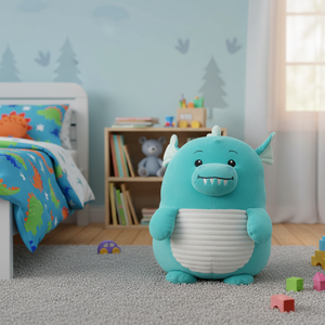 Peluche Dino Blu Super Morbido da 15 Pollici, Stile Moderno, Stampa Digitale, Regali all'Ingrosso, NYFY-1233, MOQ 100, Prodotto in Cina - Product Image 3