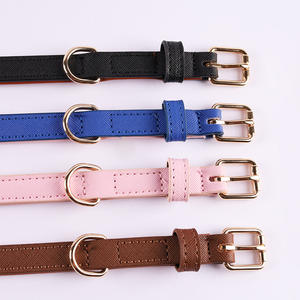 Collar de Perro de Cuero PU al por Mayor, Color Sólido, Ajustable, para Paseos Diarios, Collares para Perros Resistentes, Impermeables, Clásicos - Product Image 3