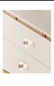 Acrylic <b>Crystal</b> Single-Hole Plastic Handle for Kitchen Cabinets and Dressers Plastic Drawer Wardrobe Door Furniture Accessory - Product Image 3