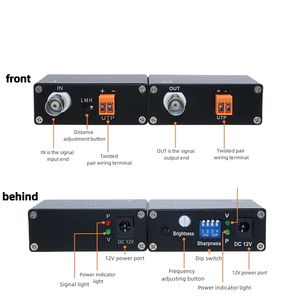 Sistema de Seguridad CCTV AHD/CVI/TVI/CVBS, Balun de Video Activo Coaxial de 1 Canal y 5MP, Convertidor BNC, Dispositivo Anti-interferencias de 800M - Product Image 6