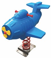 Porteur à ressort en forme d'avion pour enfants, jouet à bascule en plastique pour aire de jeux extérieure, véhicule d'aviation pour enfants