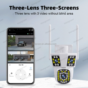 Hongnaer WiFi 3 vidéo extérieure intelligente 6MP 3K PTZ caméra de surveillance IP <span class=keywords><strong>IPC360</strong></span> maison trois objectifs WiFi sécurité CCTV caméra sans fil - Product Image 3
