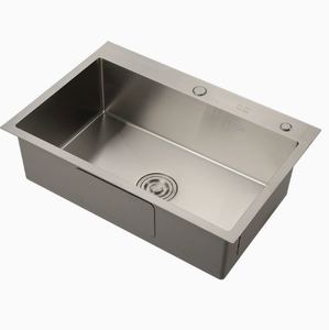 Kitchen Sink Stainless Steel Single Bowl with Side <b>Drain</b> Space Saving Design - Product Image 1