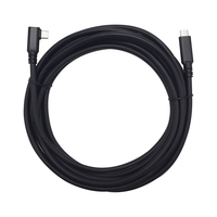 Cable USB Tipo C en Ángulo de 90 Grados con Funcionalidad Completa, 5m/7.5m, USB3.2 Gen2, PVC, para Laptop, Monitor, Altavoz, Sincronización 4K60HZ, PD100W, 20G